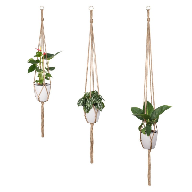 Petutu Plant Hangers Indoor Macrame Hanging Planter Holder 6 Pack, 3 Sizes - Image 4